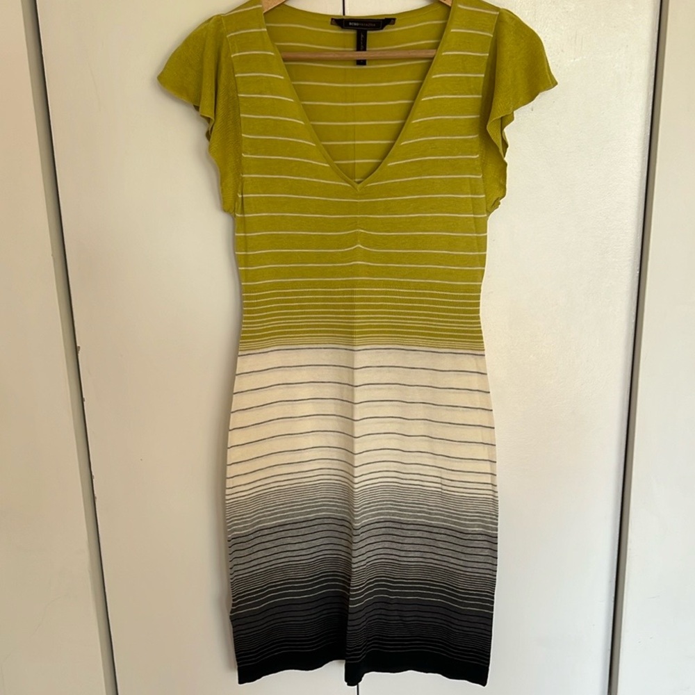 BCBG Flutter Sleeve Bodycon Dress NWOT